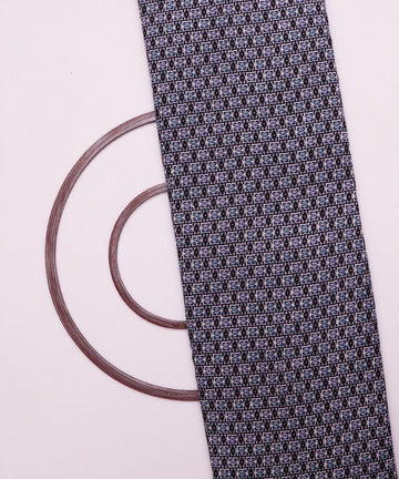 black and blue floral print rayon fabric